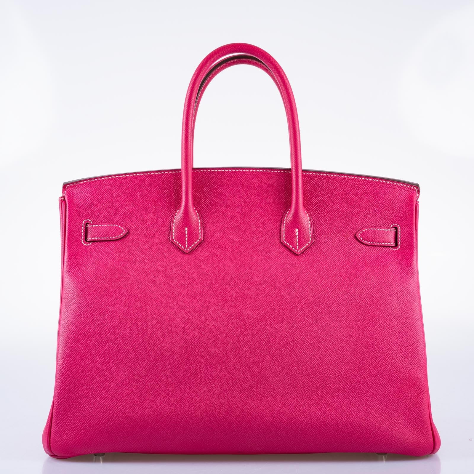 Hermès Birkin 35 Candy Collection Rose Tyrien and Rubis Epsom Palladium Hardware