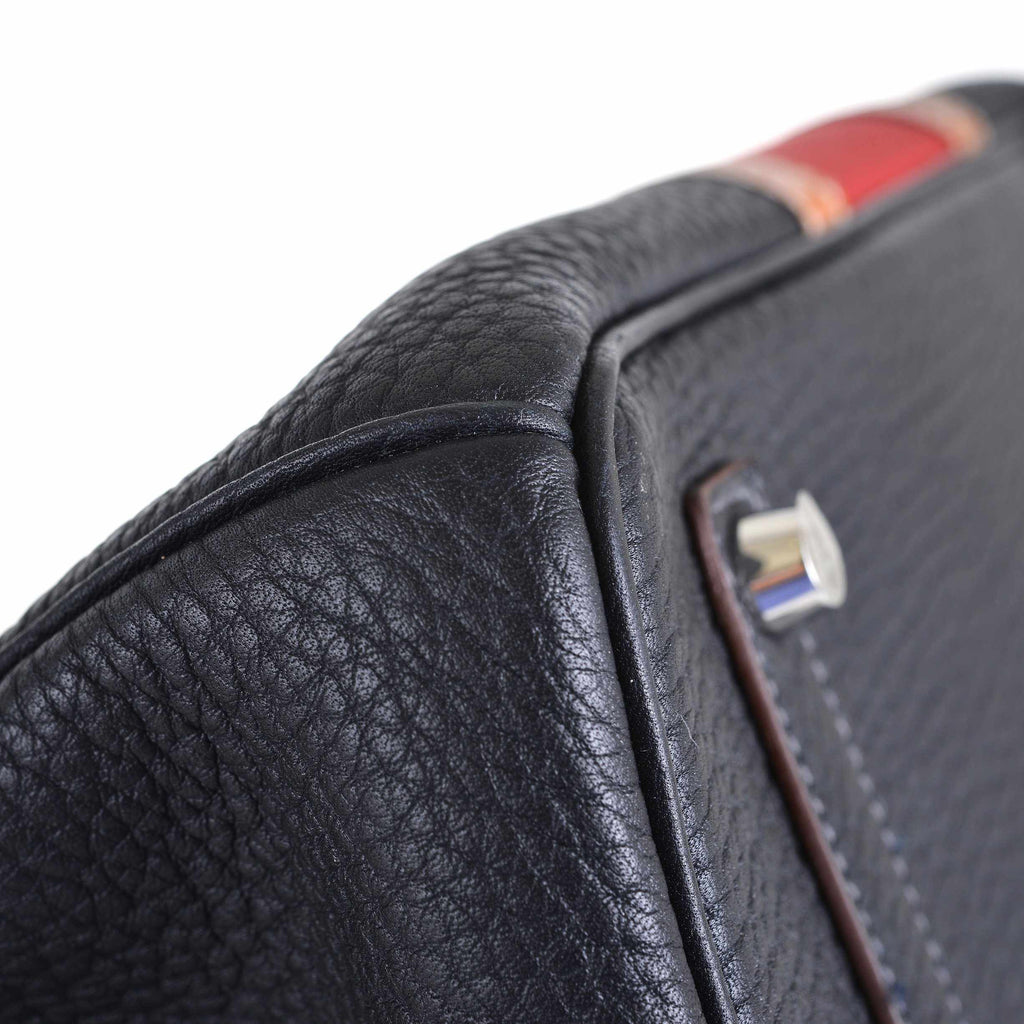 Hermès Birkin 35 Club Black, Indigo & Barenia Palladium Hardware