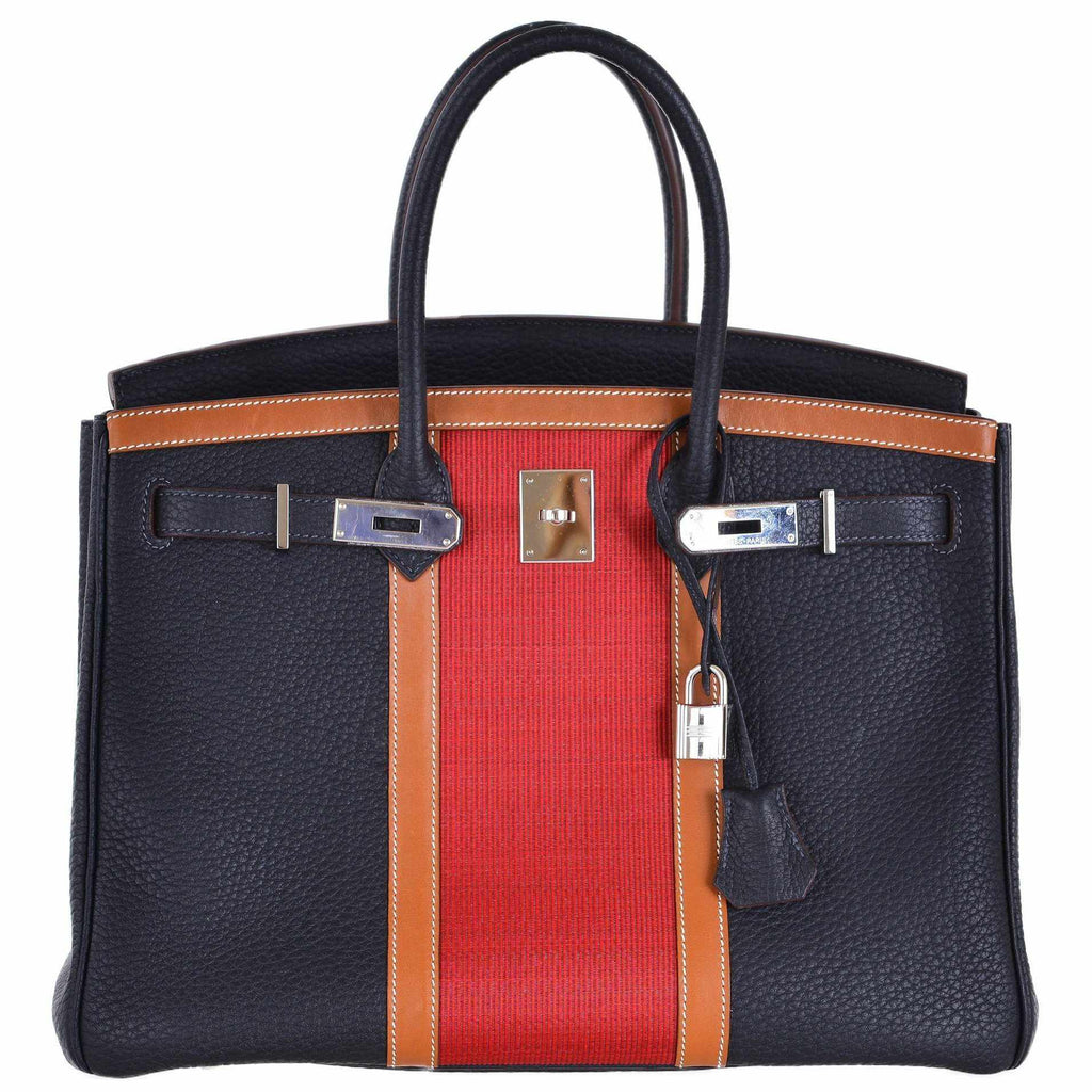 Hermès Birkin 35 Club Black, Indigo & Barenia Palladium Hardware