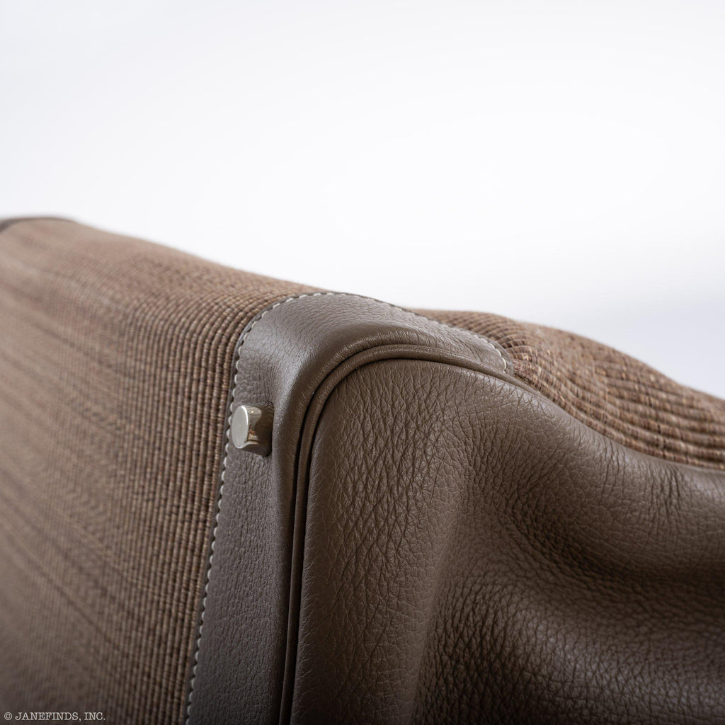 Hermès Birkin 35 Crinoline & Etoupe Clemence with Palladium Hardware