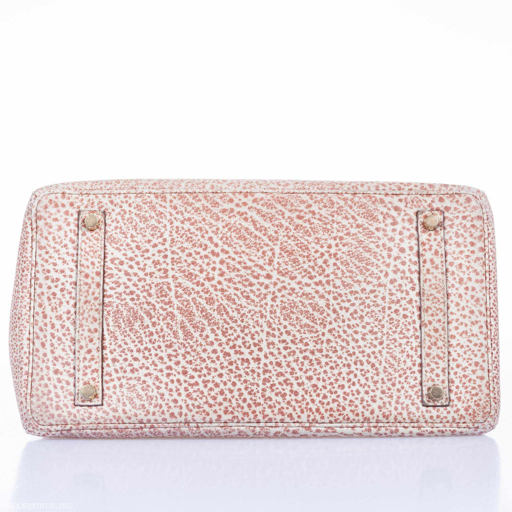 Hermès Birkin 35 Dalmatian Pink & White Buffalo Gold Hardware - Limited Edition