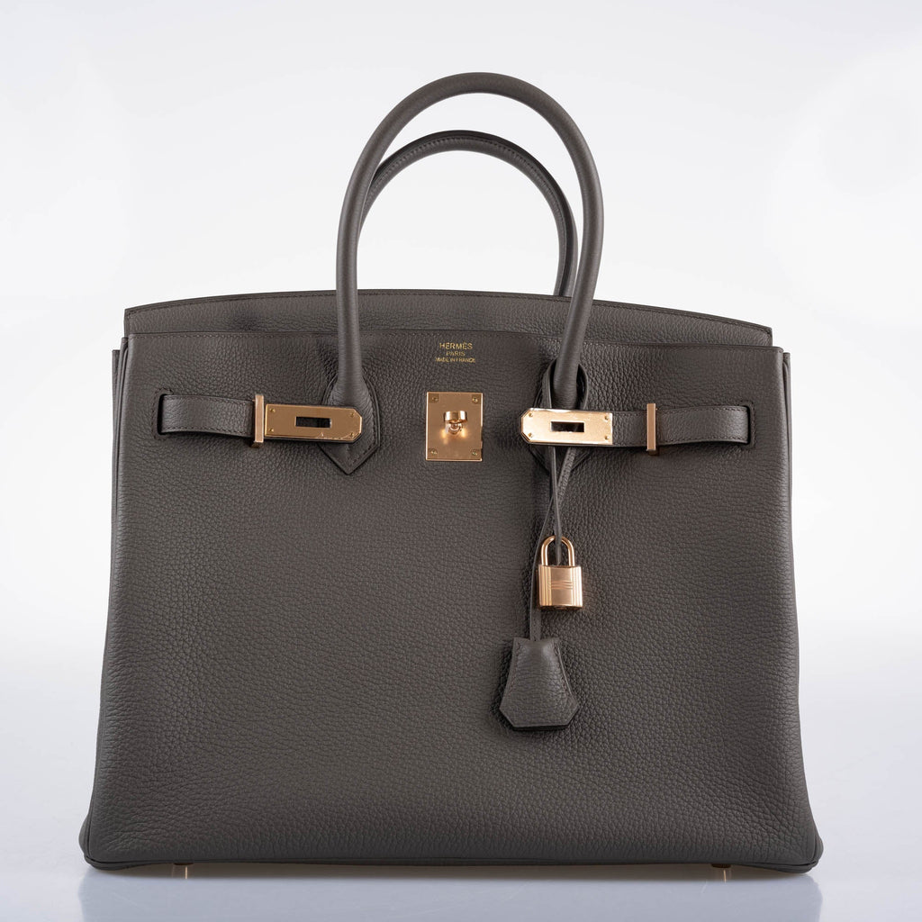 Hermès Birkin 35 Etain Togo with Rose Gold Hardware