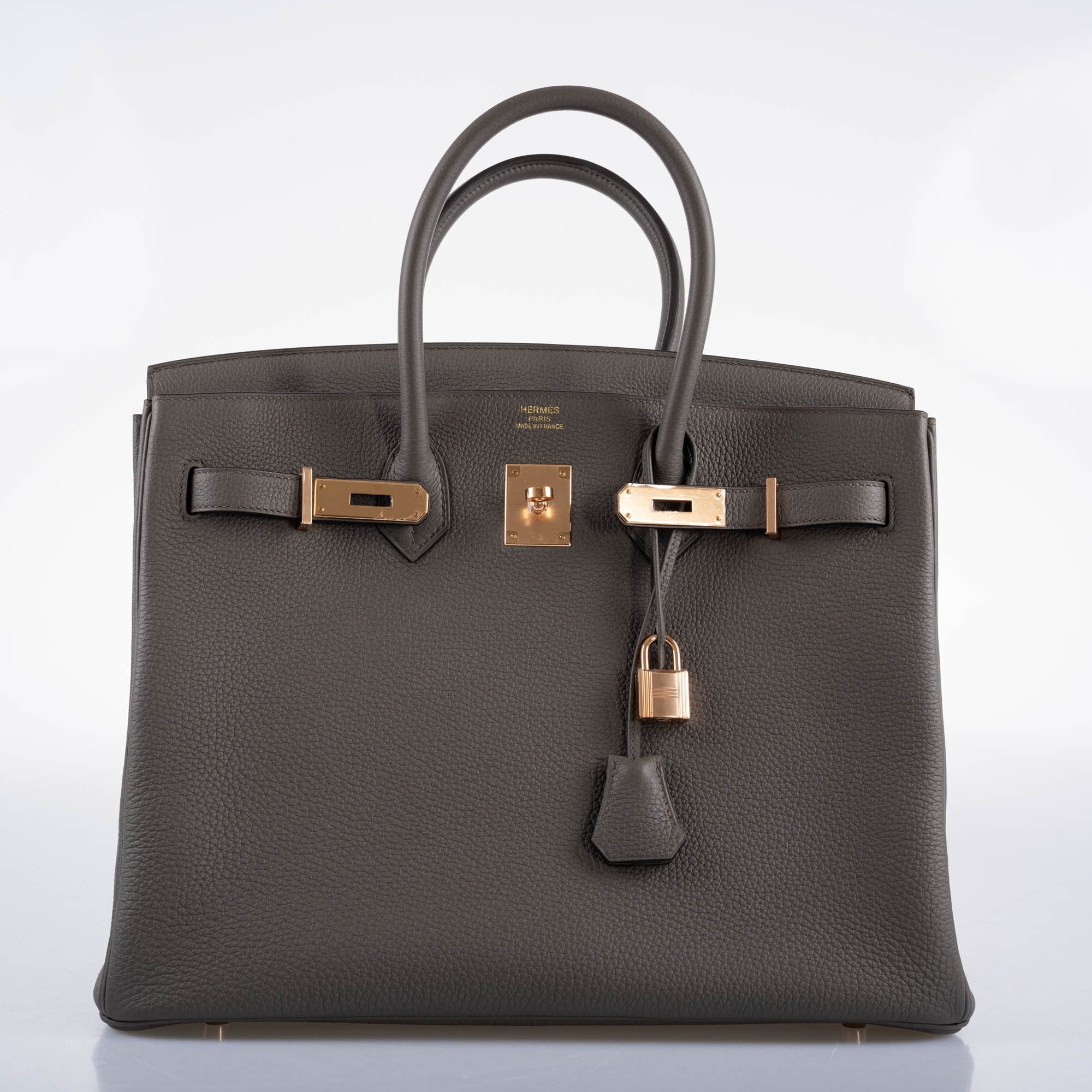 Hermès Birkin 35 Etain Togo with Rose Gold Hardware
