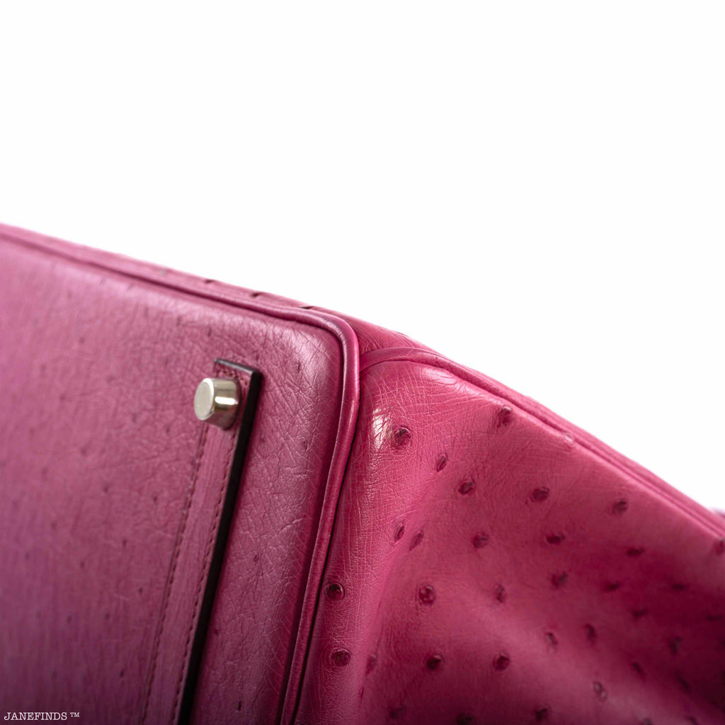 Hermès Birkin 35 Fuchsia Ostrich with Palladium Hardware