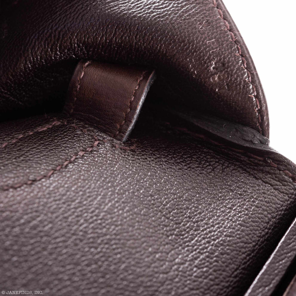 Hermès Birkin 35 Ghillies Matte Ébène Alligator Palladium Hardware