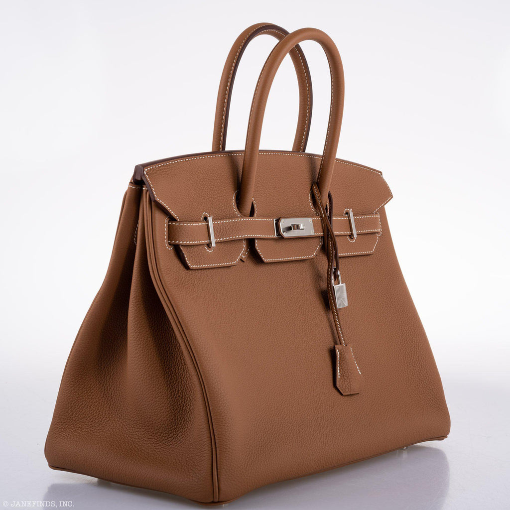 Hermès Birkin 35 Gold Togo with Palladium Hardware - 2020, Y