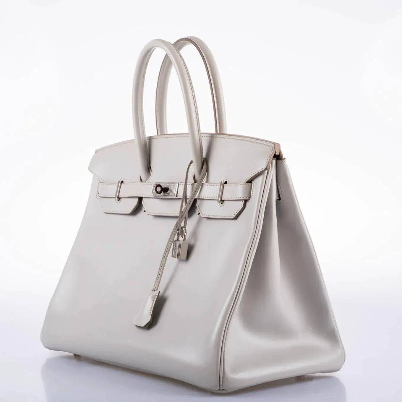 Hermès Birkin 35 Gris Perle Tadelakt Palladium Guilloche Hardware