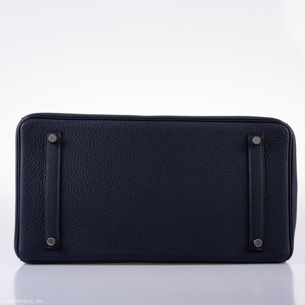 Hermès Birkin 35 HSS Blue Nuit Outside & Gris Etain Inside Togo Palladium Hardware - 2020, Y