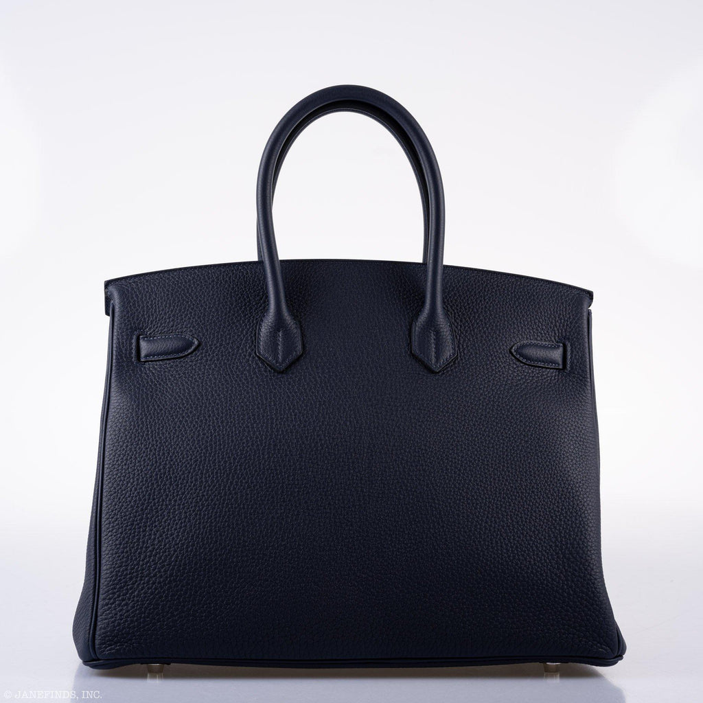 Hermès Birkin 35 HSS Blue Nuit Outside & Gris Etain Inside Togo Palladium Hardware - 2020, Y