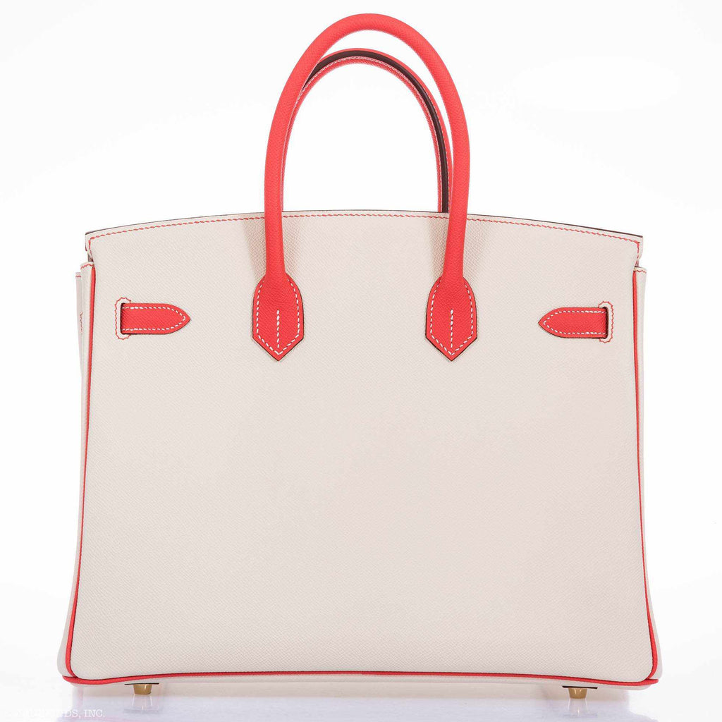 Hermès Birkin 35 HSS Craie, Rose Jaipur Epsom Brushed Gold Hardware