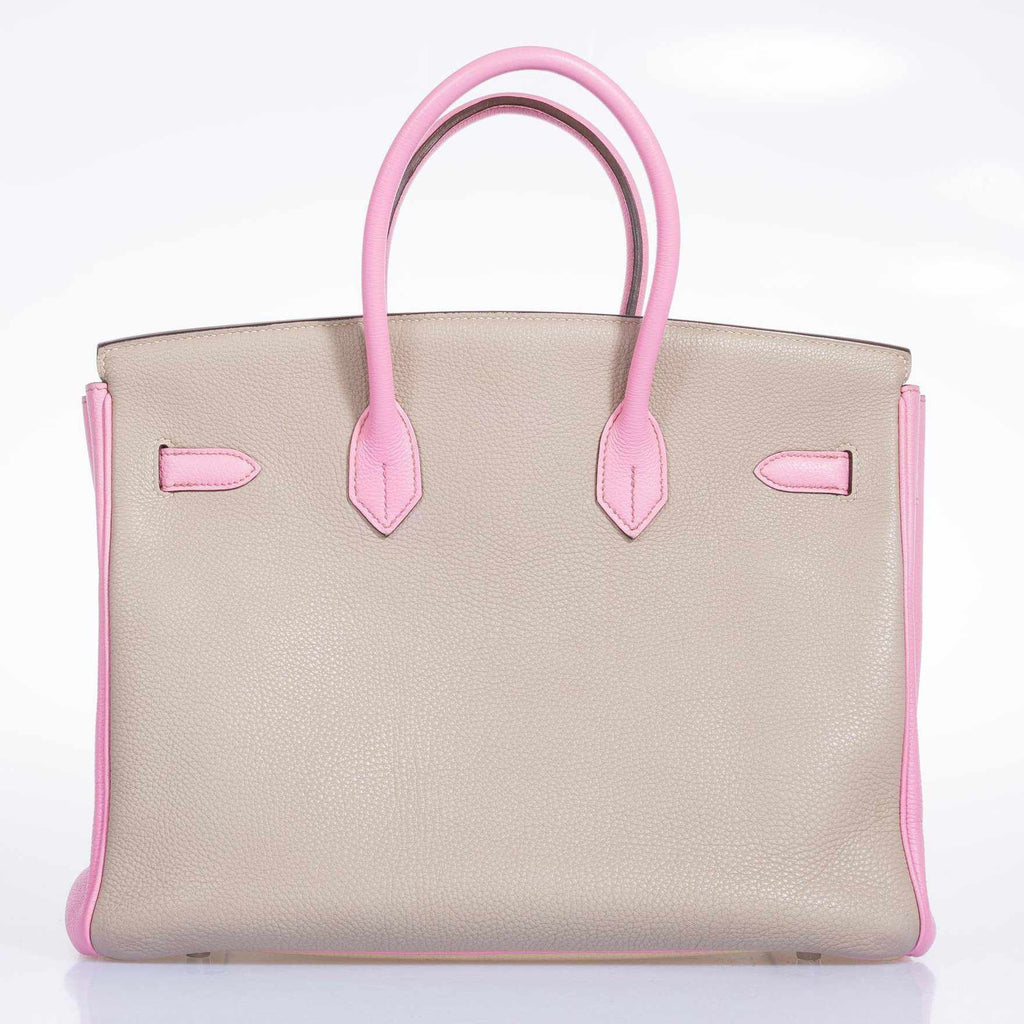 Hermès Birkin 35 HSS Tri-Color Gris T * Bubblegum * Trench Togo Palladium Hardware
