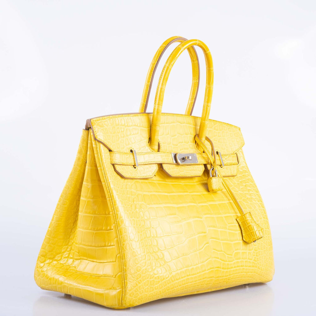 Hermès Birkin 35 Mimosa Matte Alligator Palladium Hardware