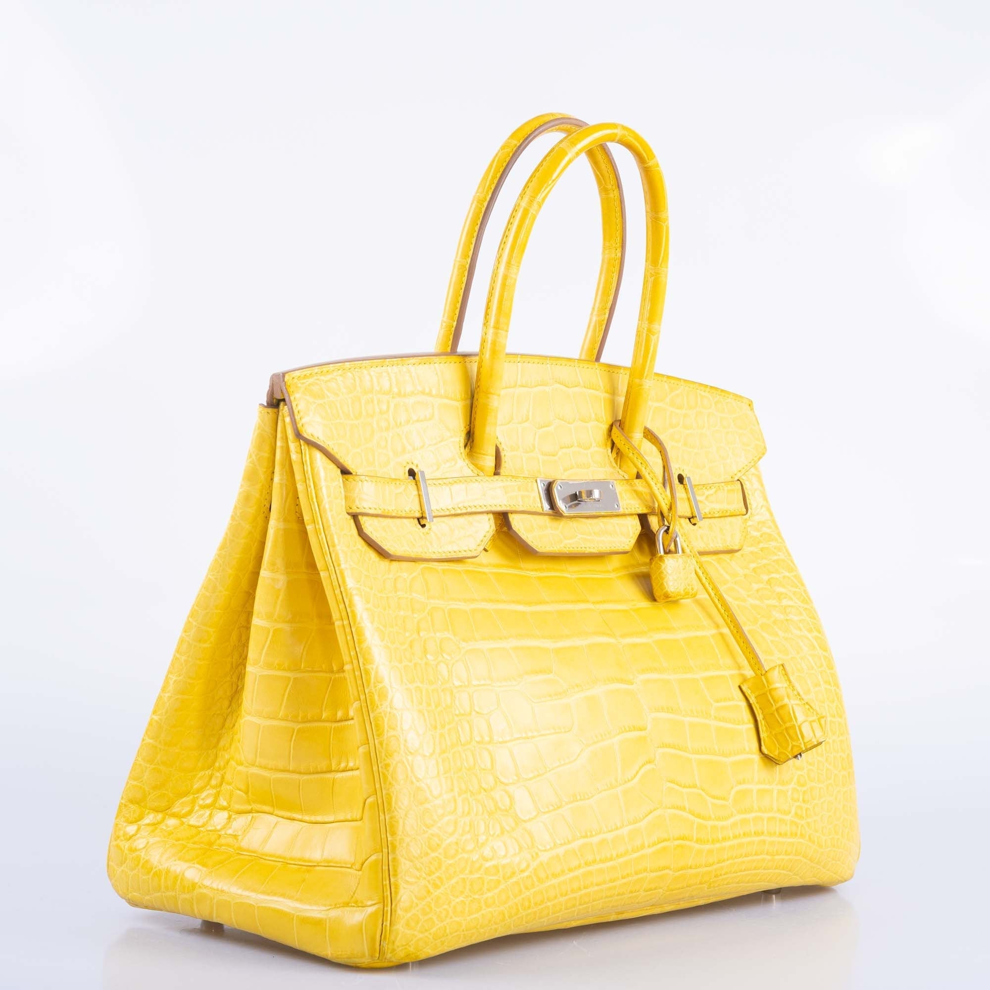 Hermès Birkin 35 Mimosa Matte Alligator Palladium Hardware