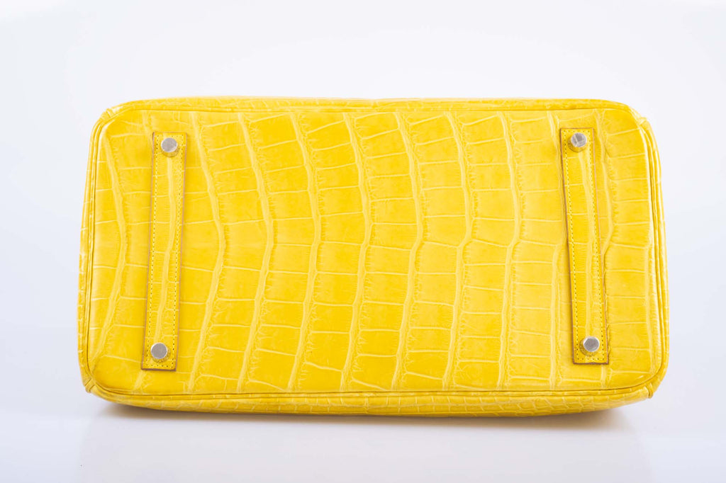 Hermès Birkin 35 Mimosa Matte Alligator Palladium Hardware