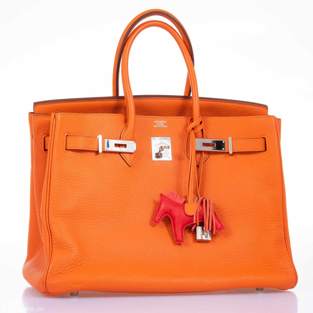 Hermès Birkin 35 Orange Clemence Palladium Hardware