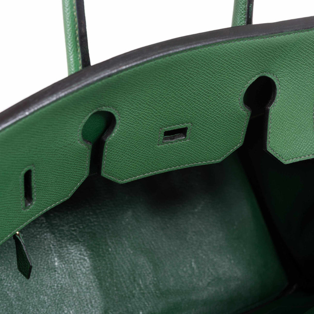 Hermès Birkin 35 Pelouse Green Courchevel Gold Hardware