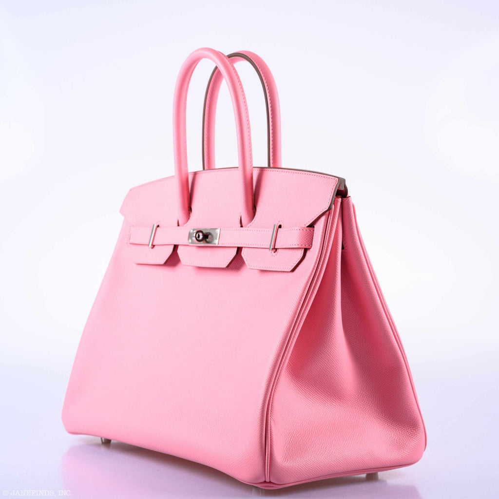Hermès Birkin 35 Rose Confetti Epsom Palladium Hardware - 2015, T