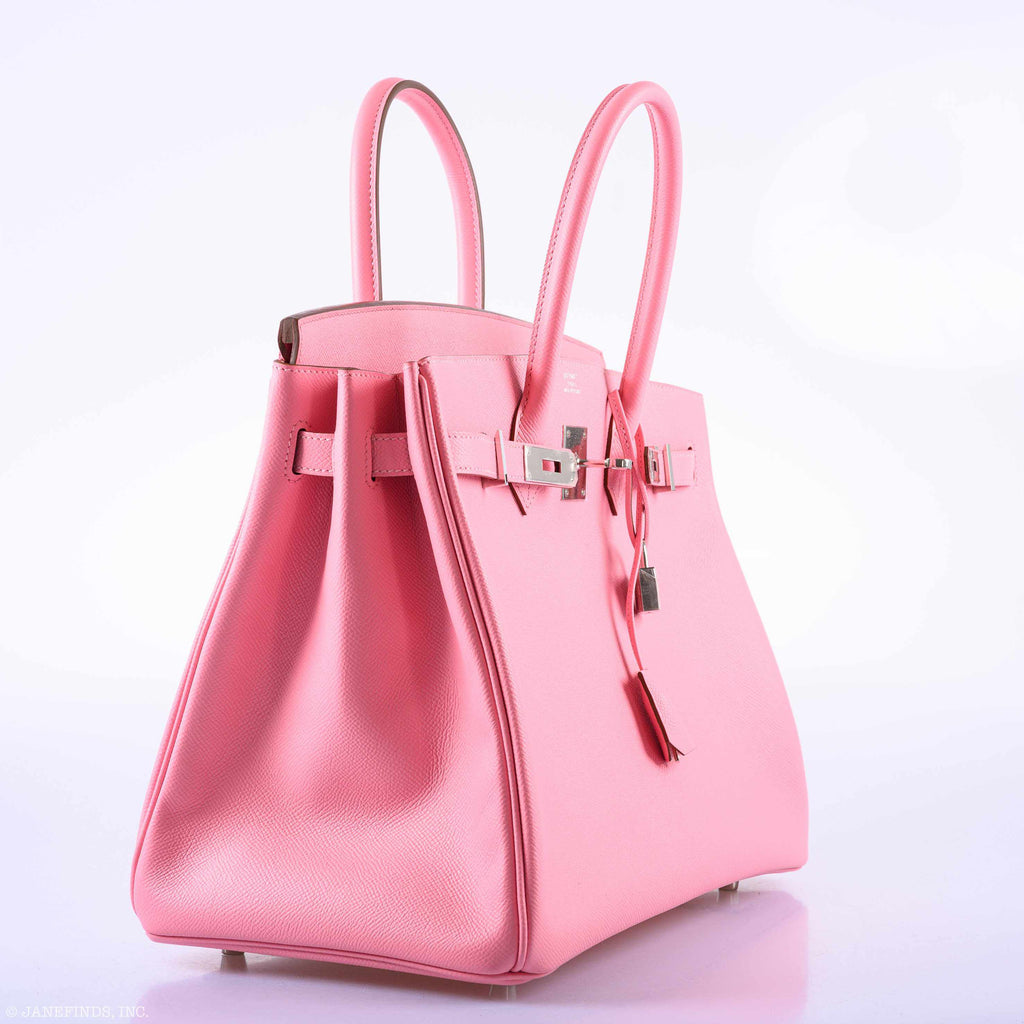 Hermès Birkin 35 Rose Confetti Epsom Palladium Hardware - 2015, T
