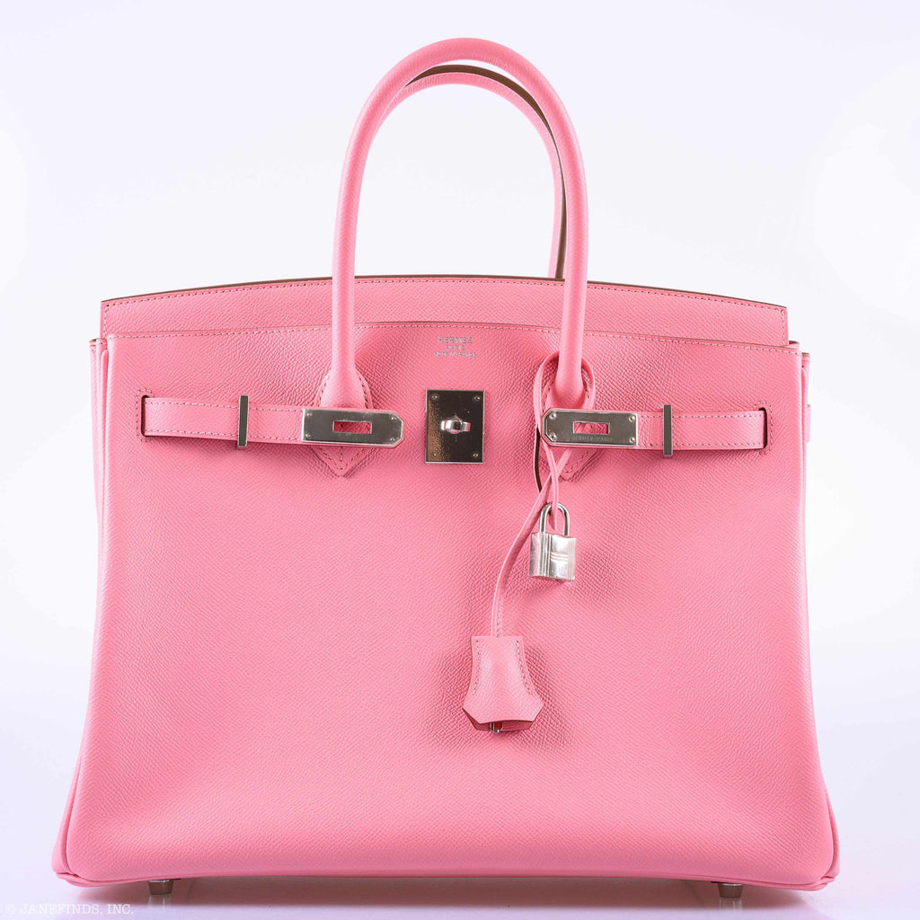 Hermès Birkin 35 Rose Confetti Epsom Palladium Hardware - 2015, T