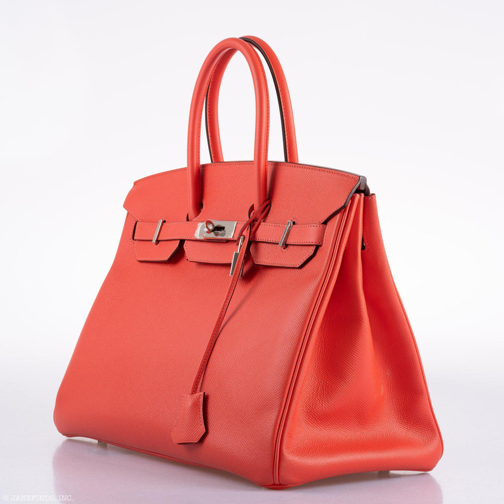 Hermès Birkin 35 Rose Jaipur Epsom Palladium Hardware - 2015, T