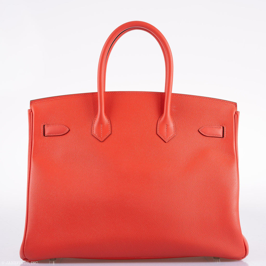 Hermès Birkin 35 Rose Jaipur Epsom Palladium Hardware - 2015, T