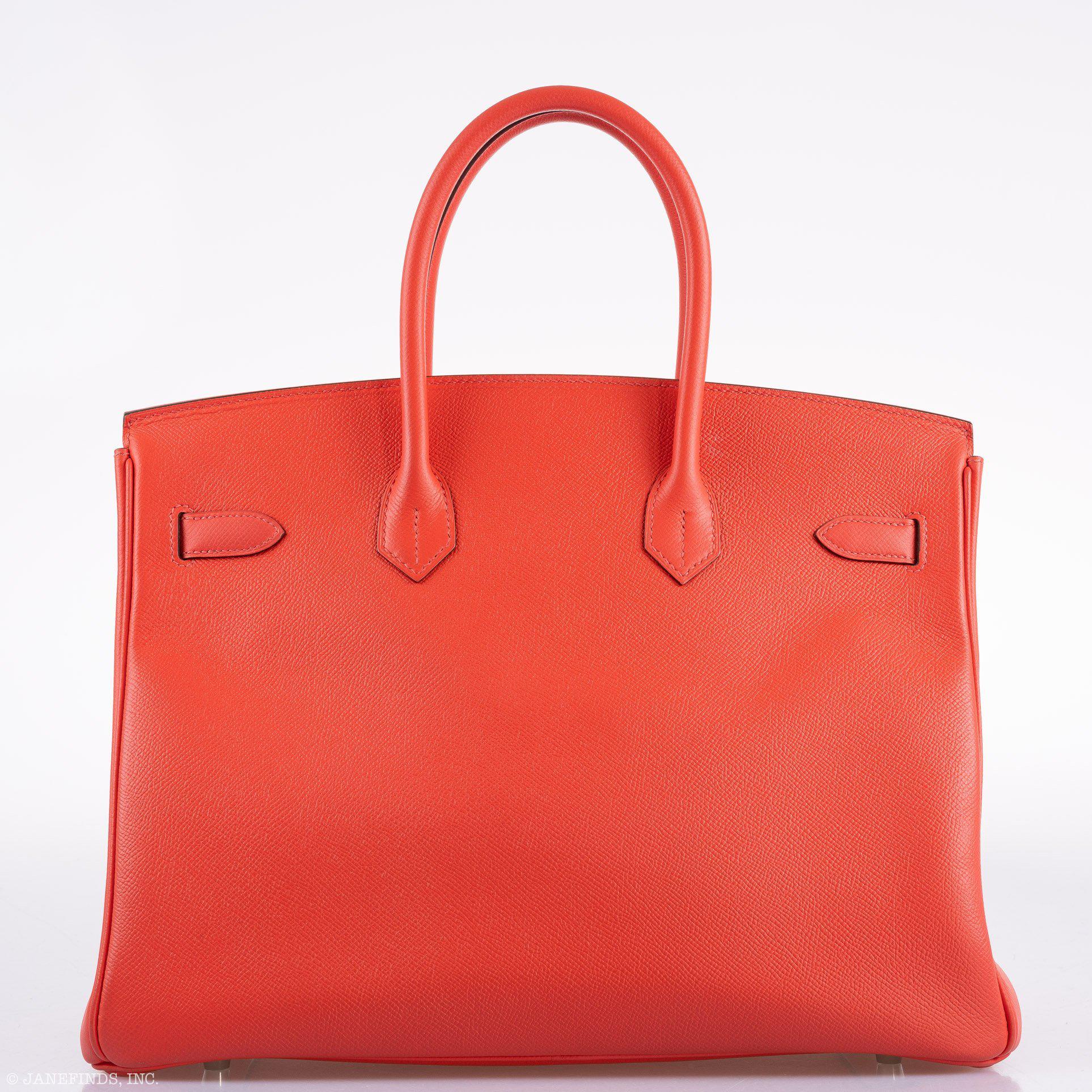 Hermès Birkin 35 Rose Jaipur Epsom Palladium Hardware - 2015, T