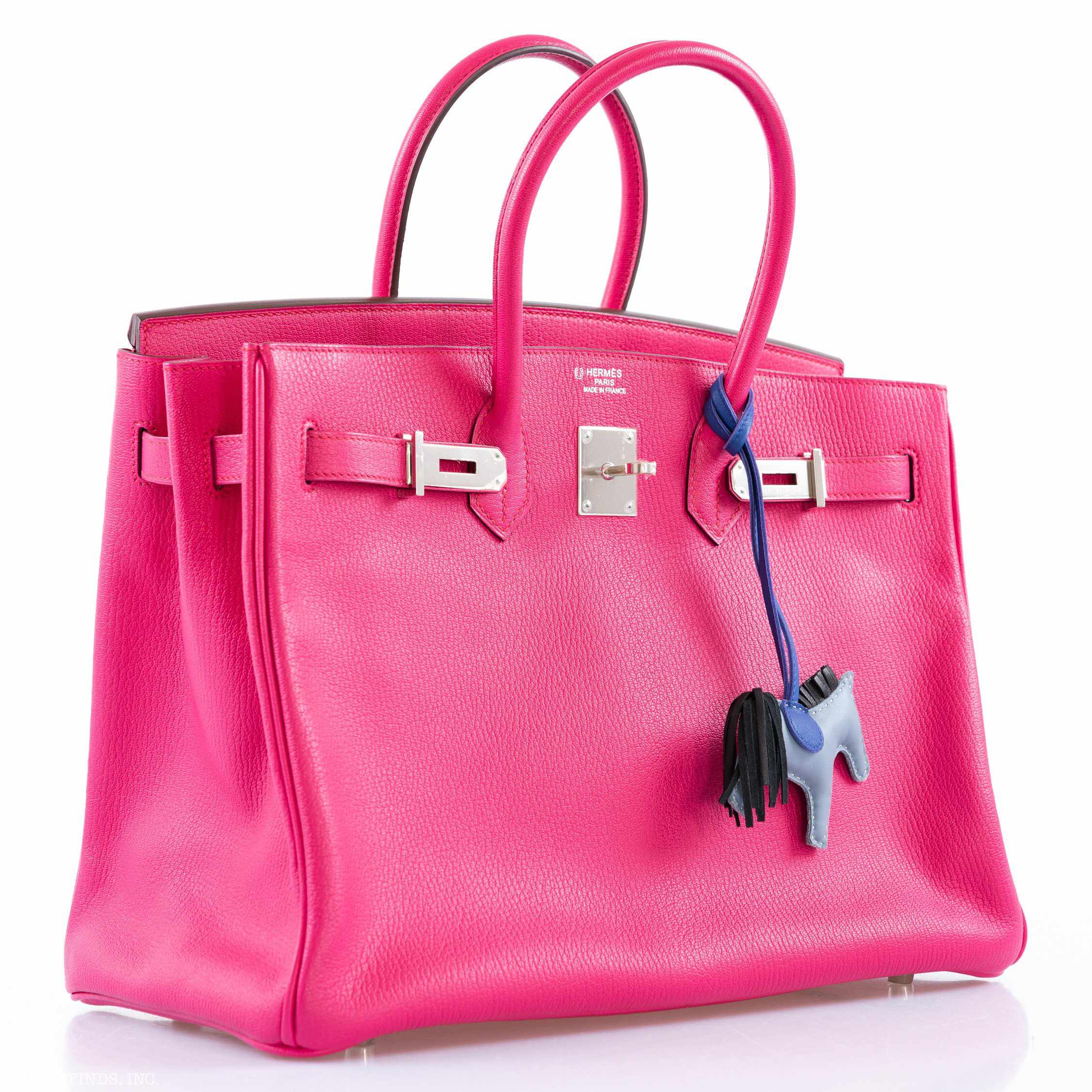 Hermès Birkin 35 Rose Tyrien Chevre Palladium Hardware - Extra Pocket