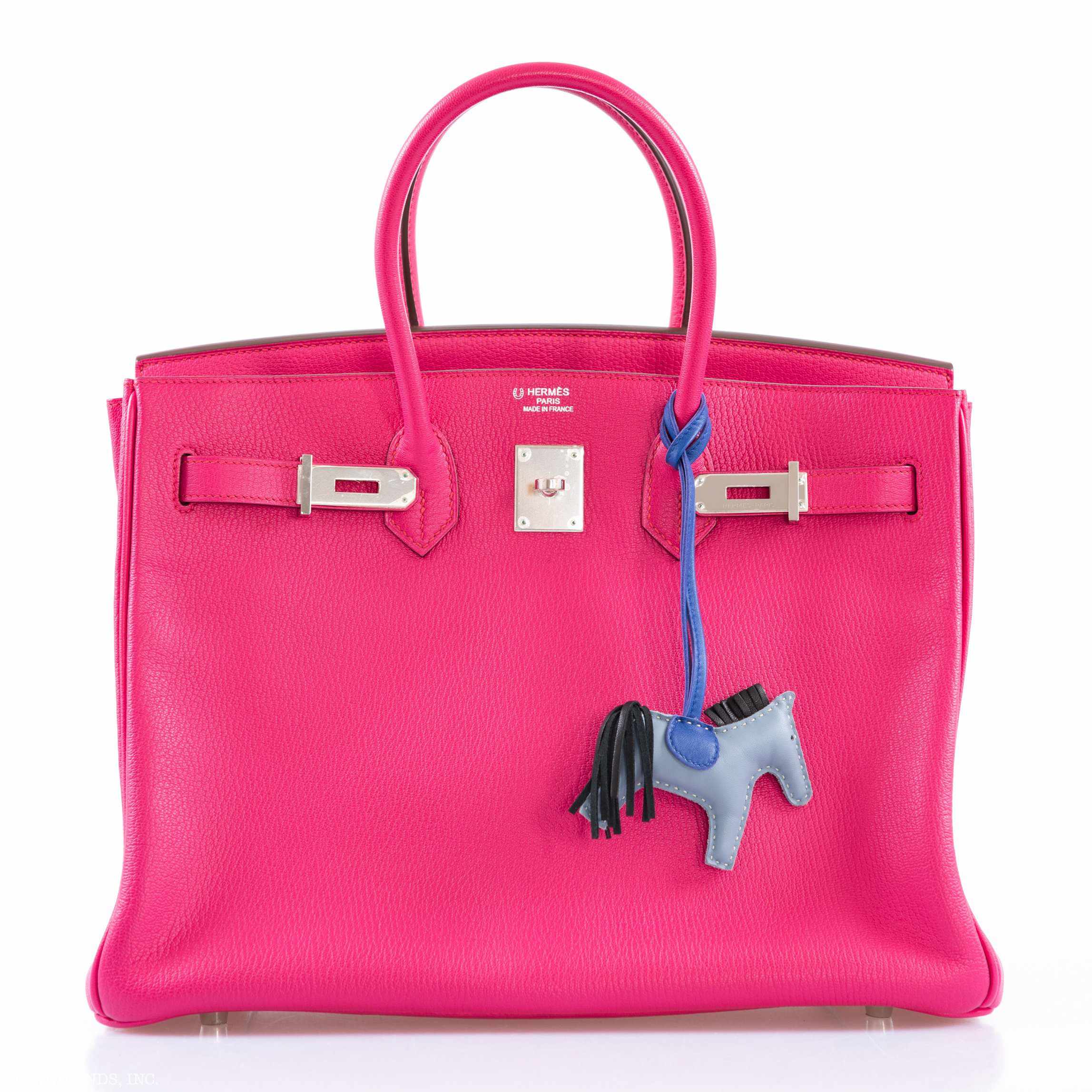 Hermès Birkin 35 Rose Tyrien Chevre Palladium Hardware - Extra Pocket