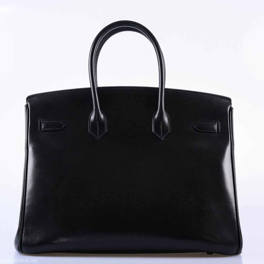 Hermès Birkin 35 SO BLACK Black Box Leather PVD Hardware - 2011, O Square