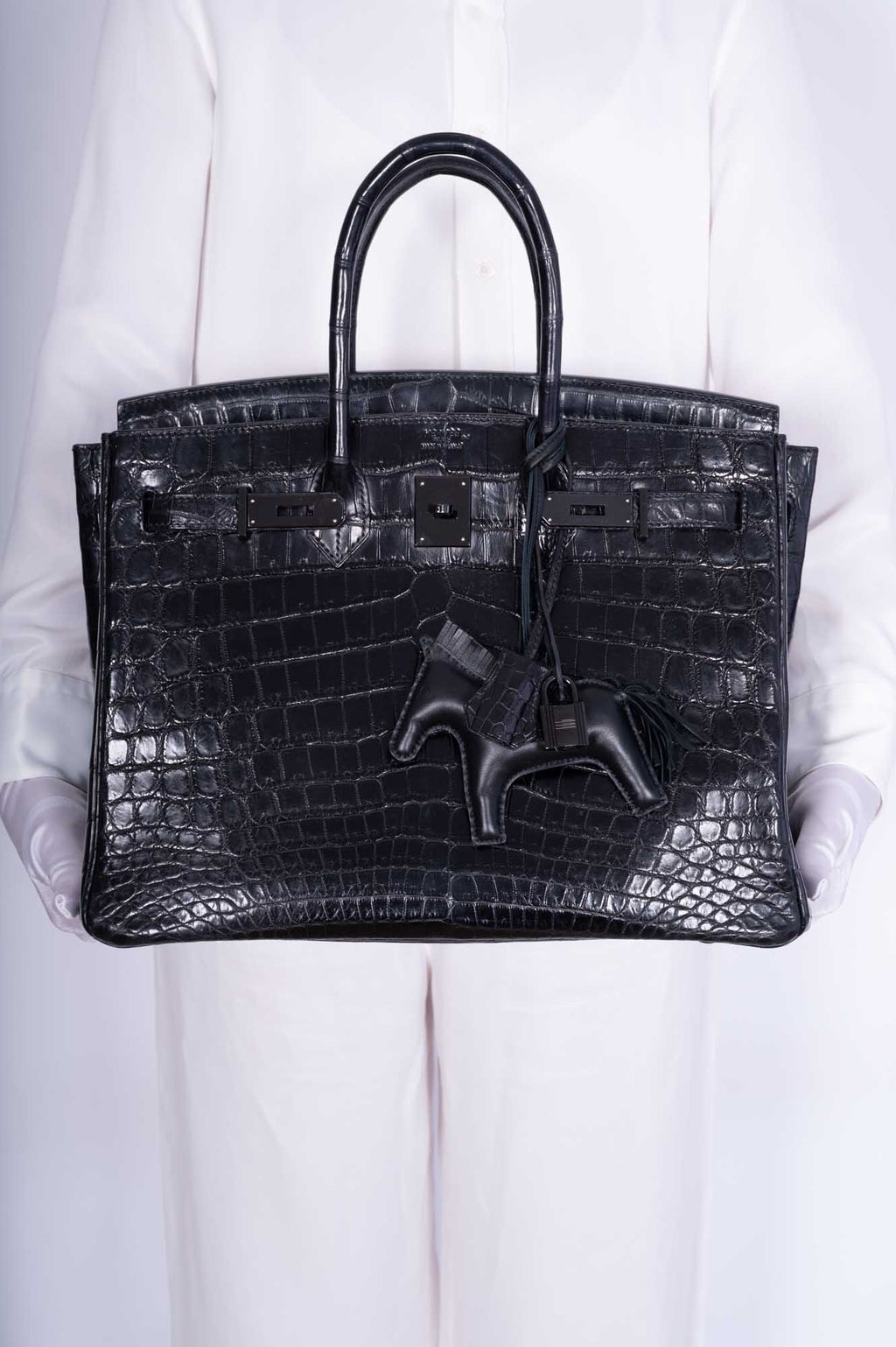 Hermès Birkin 35 SO BLACK Matte Alligator Black PVD Hardware