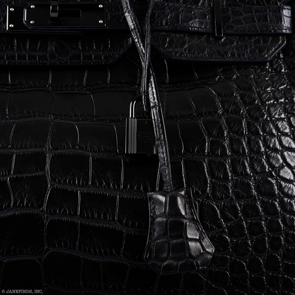 Hermès Birkin 35 SO BLACK Matte Alligator Black PVD Hardware