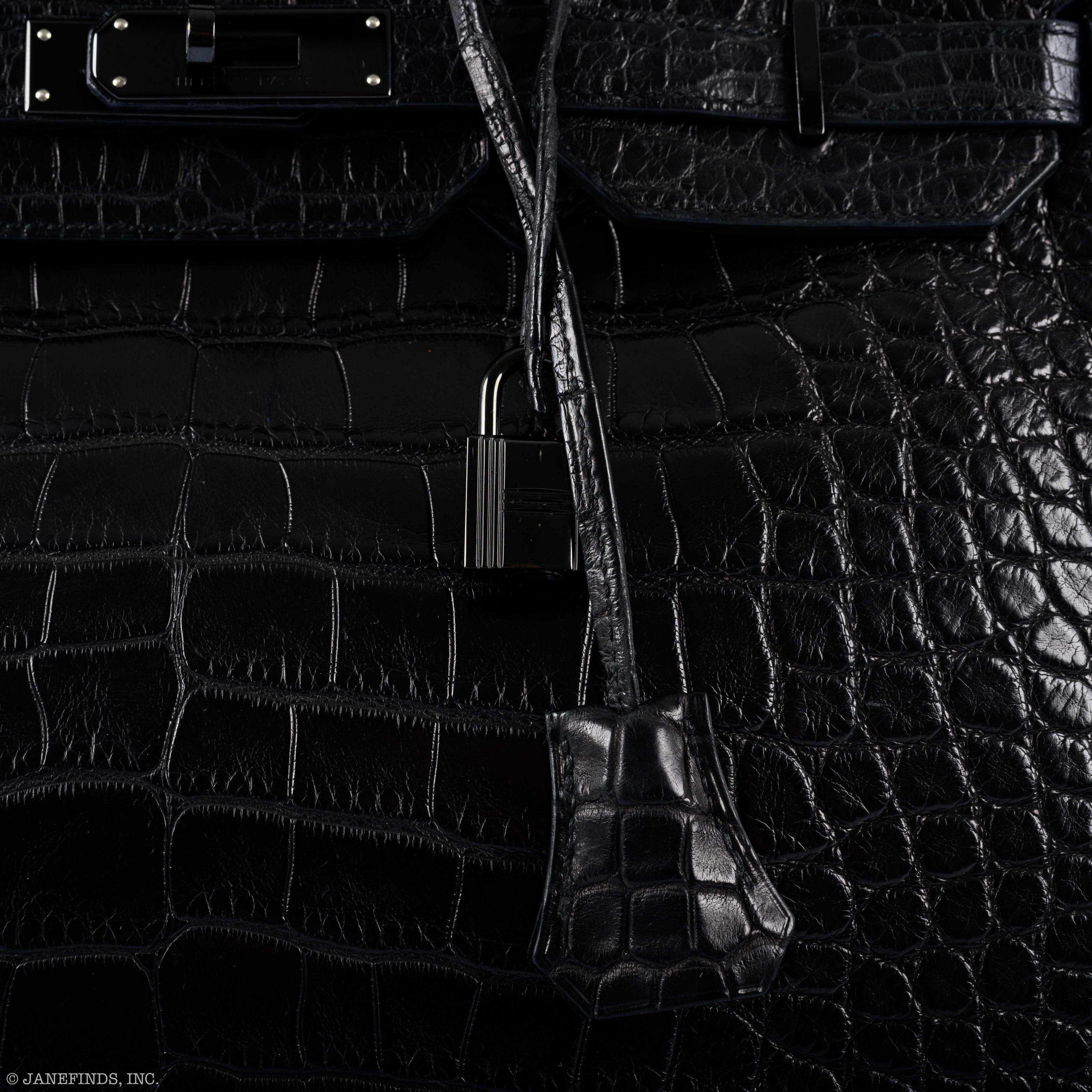 Hermès Birkin 35 SO BLACK Matte Alligator Black PVD Hardware
