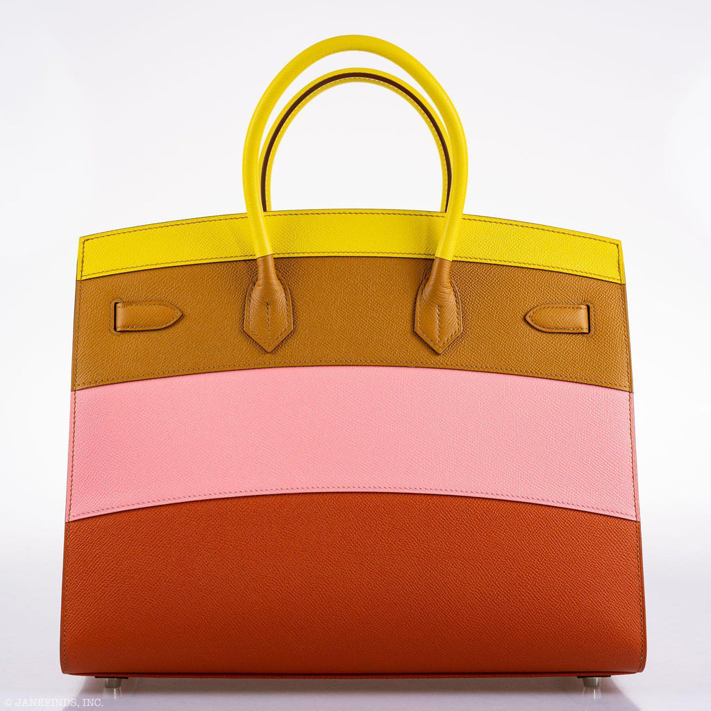 Hermès Birkin 35 Sellier Sunrise Rainbow Epsom Palladium Hardware
