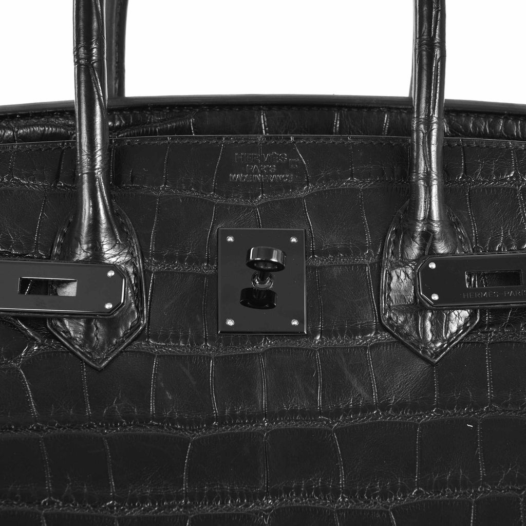 Hermès Birkin 35 So Black Alligator Black Matte Black Hardware