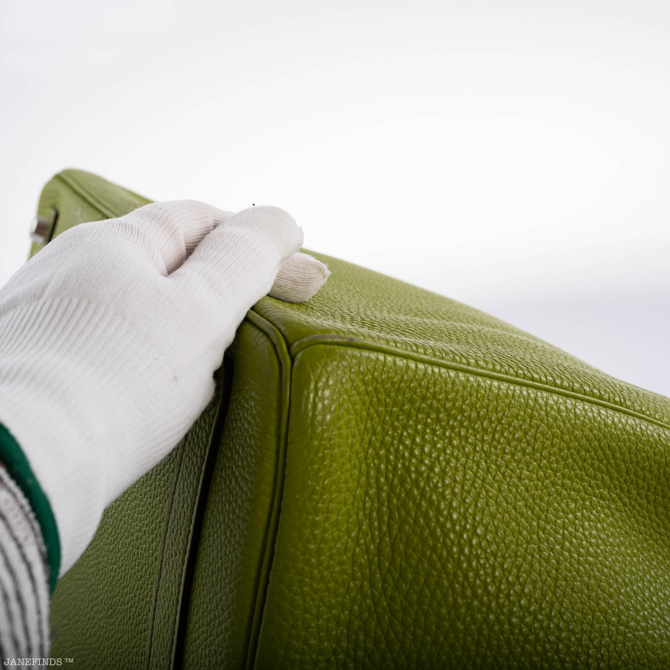 Hermès Birkin 35 Vert Anis Togo with Palladium Hardware - 2006, J Square