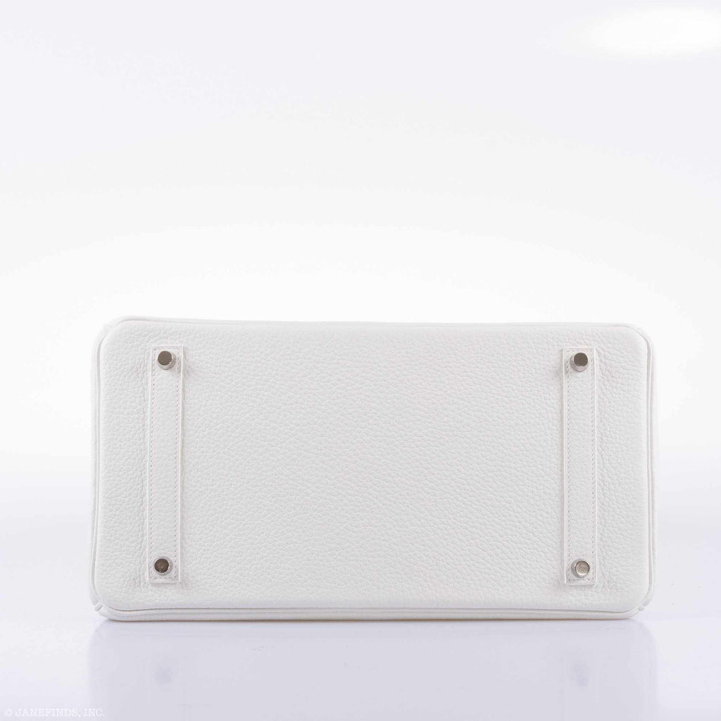 Hermès Birkin 35 White Clemence Palladium Hardware