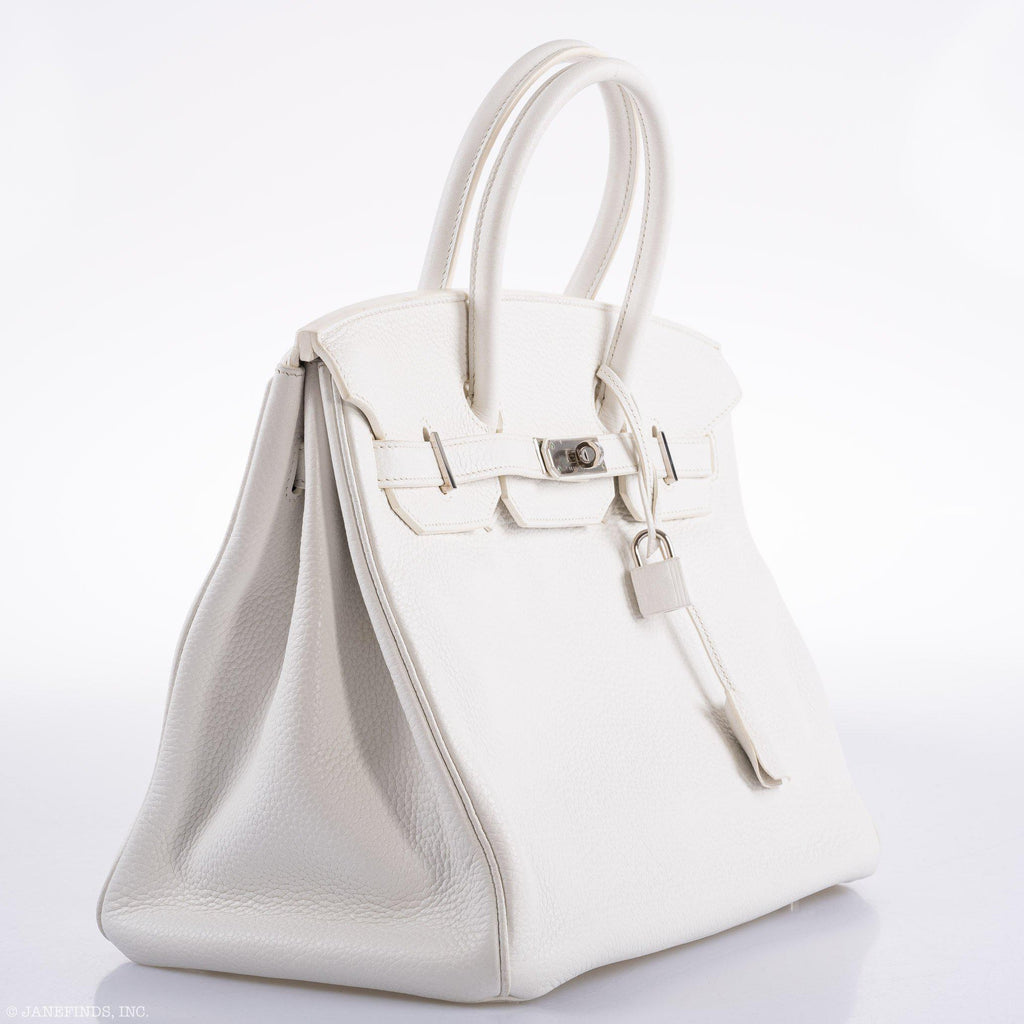 Hermès Birkin 35 White Clemence leather Palladium Hardware - N Square