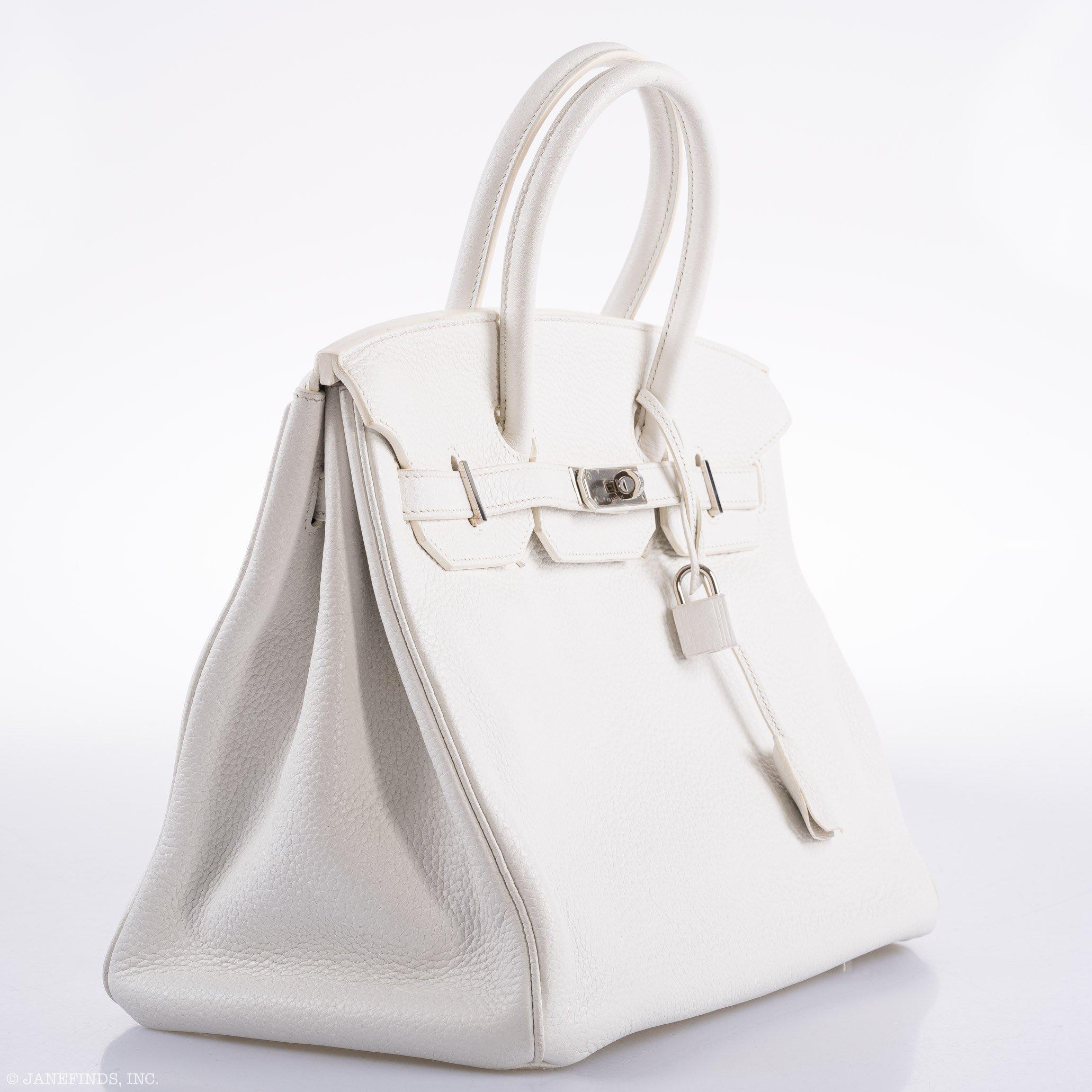 Hermès Birkin 35 White Clemence leather Palladium Hardware - N Square