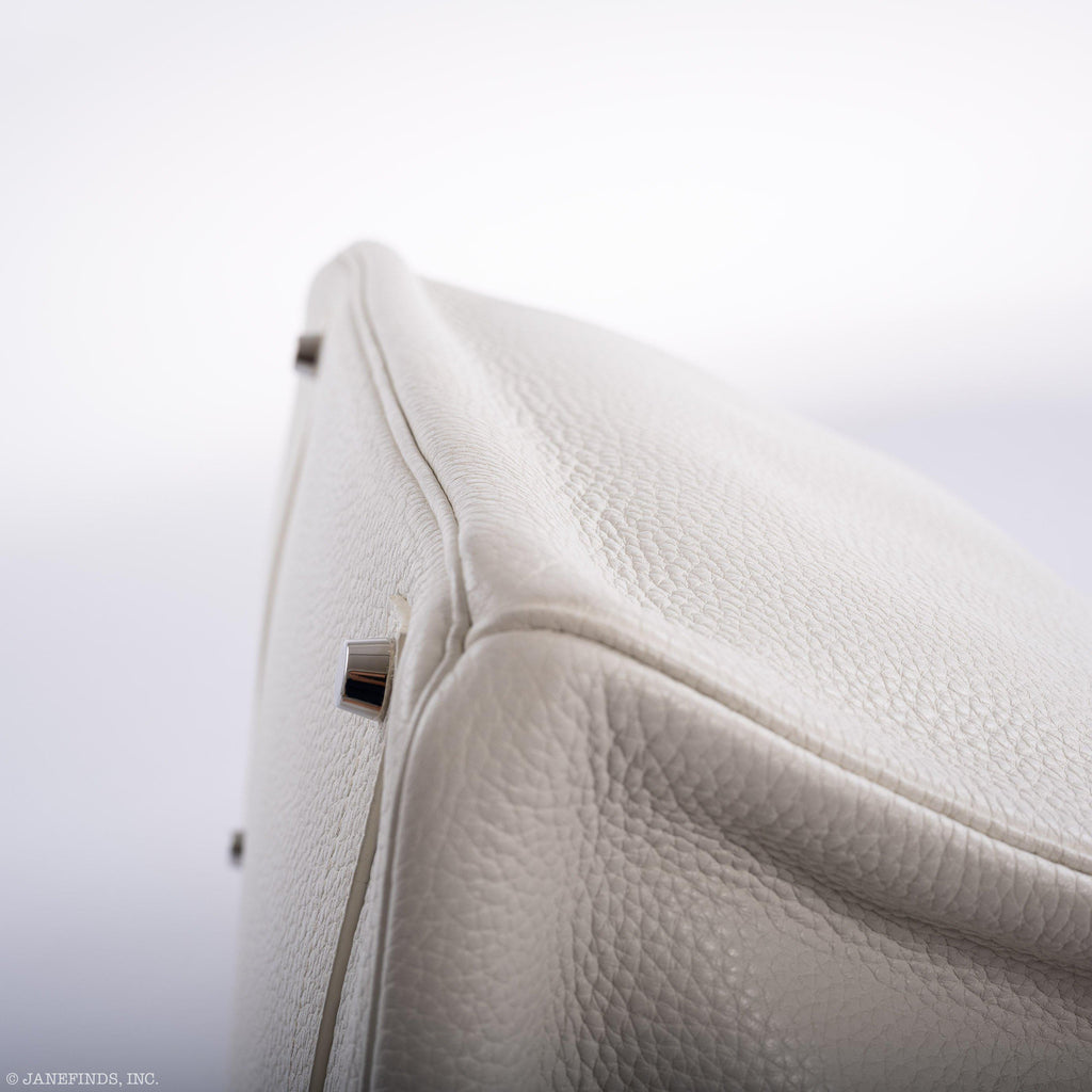 Hermès Birkin 35 White Clemence leather Palladium Hardware - N Square