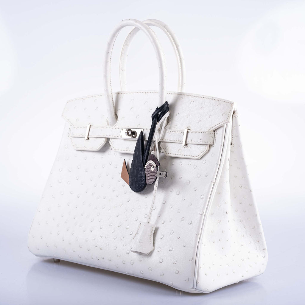 Hermès Birkin 35 White Ostrich with Palladium Hardware