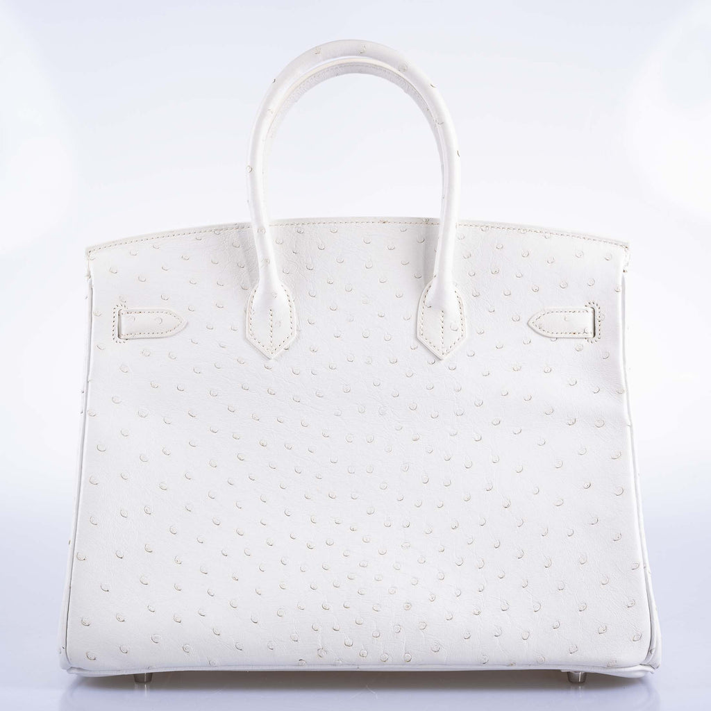 Hermès Birkin 35 White Ostrich with Palladium Hardware