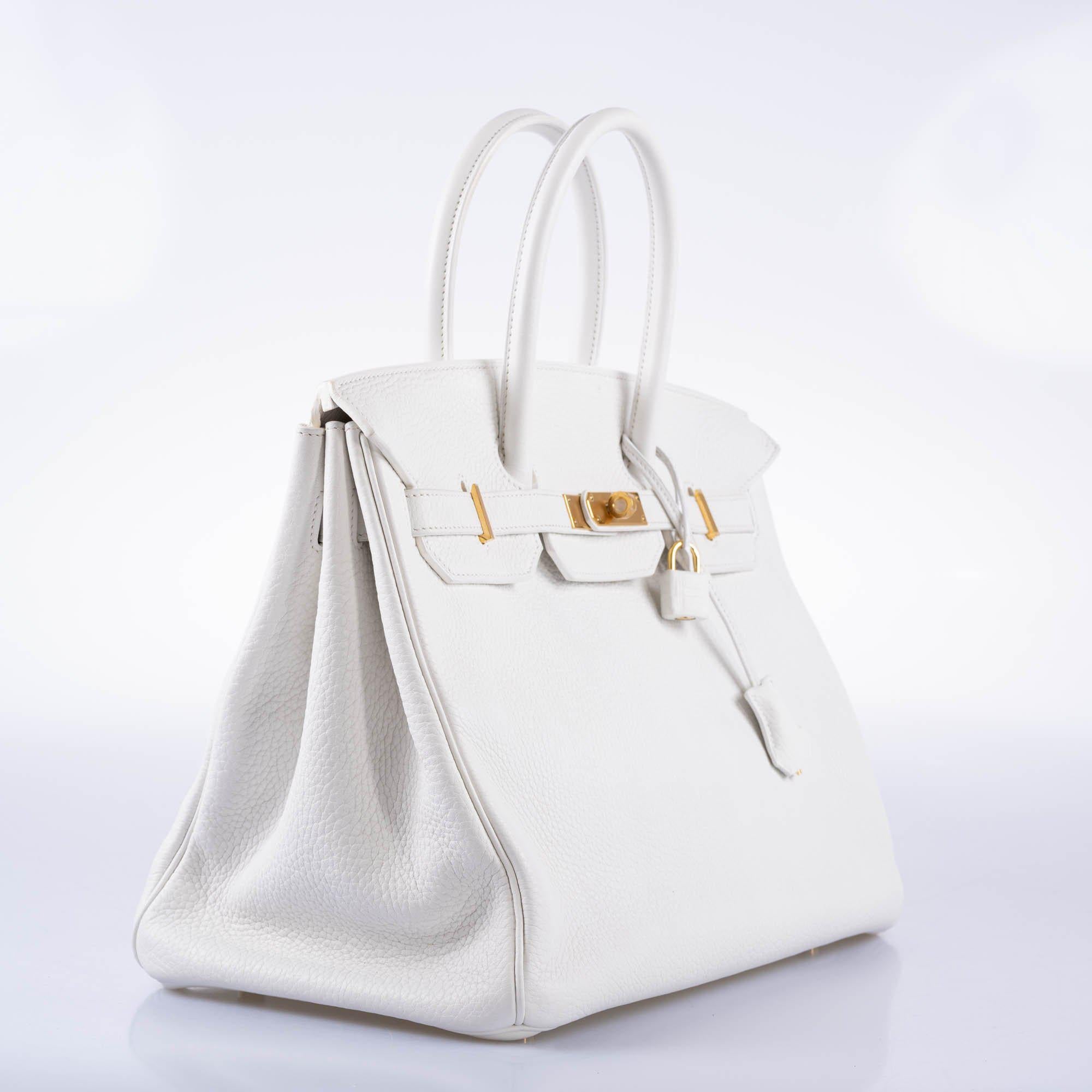 Hermès Birkin 35 White White Clemence Gold Hardware - 2016, X