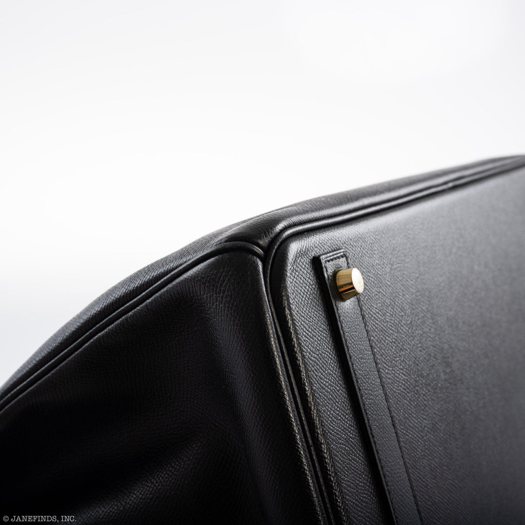 Hermès Birkin 40 Black Epsom Leather Gold Hardware - 2011, Square O