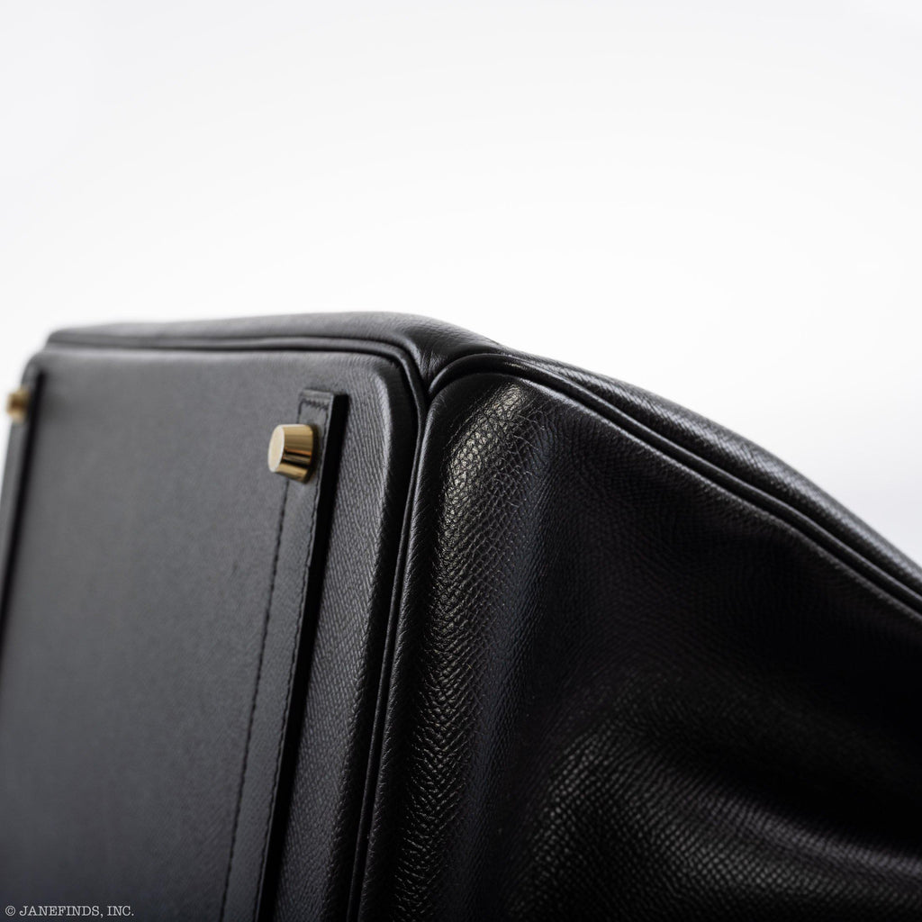 Hermès Birkin 40 Black Epsom Leather Gold Hardware - 2011, Square O