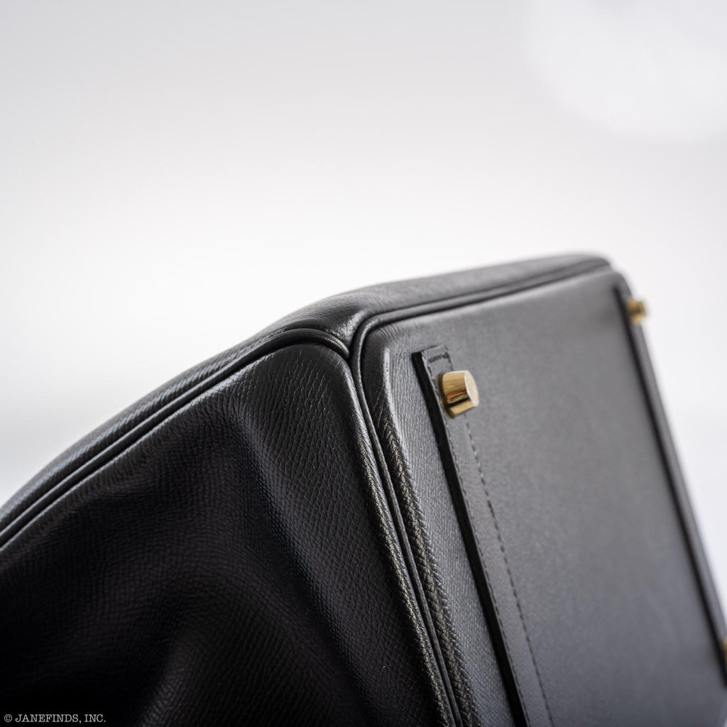 Hermès Birkin 40 Black Epsom Leather Gold Hardware - 2011, Square O