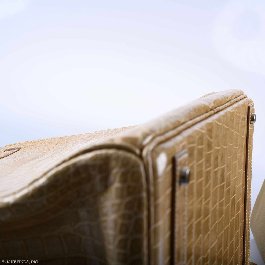 Hermès Birkin 40 HAC Poussiere Porosus Crocodile Palladium Hardware - 2006
