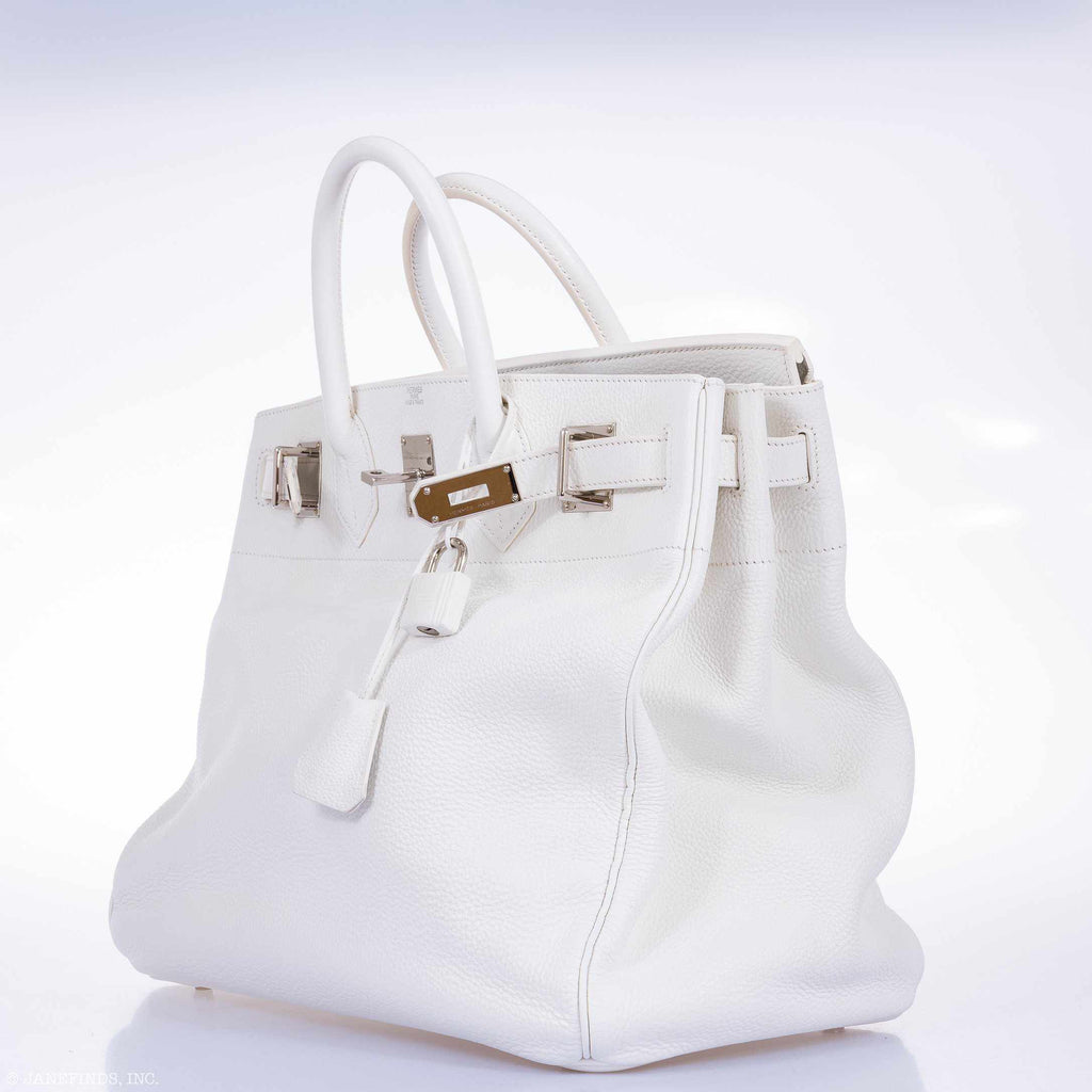 Hermès Birkin 40 HAC White Togo Palladium Hardware