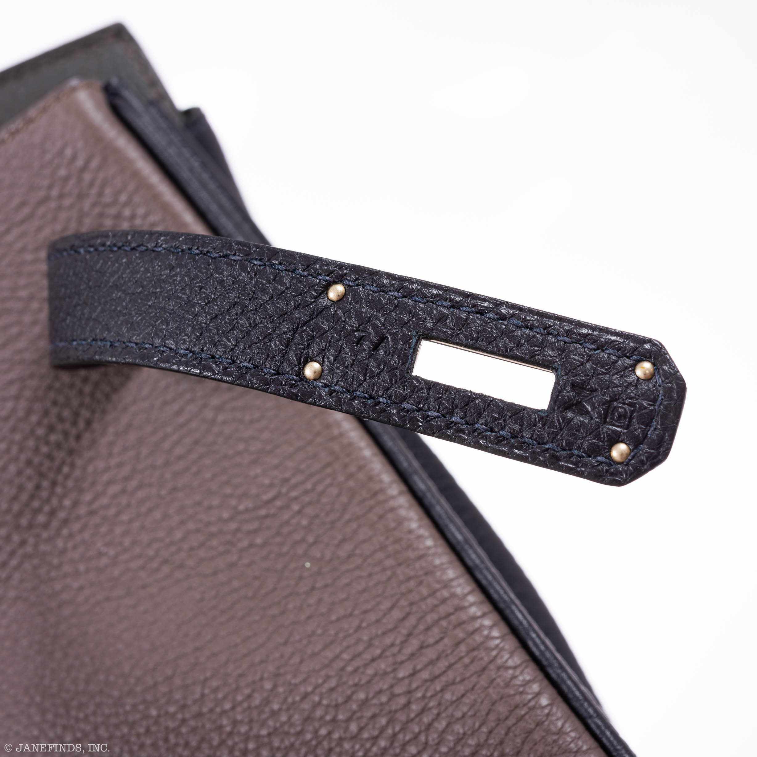 Hermès Birkin 40 HSS Etain Vert Fonce And Black Togo Palladium Hardware