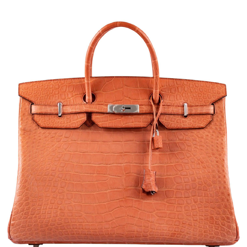 Hermès Birkin 40 Sanguine Matte Alligator Palladium Hardware