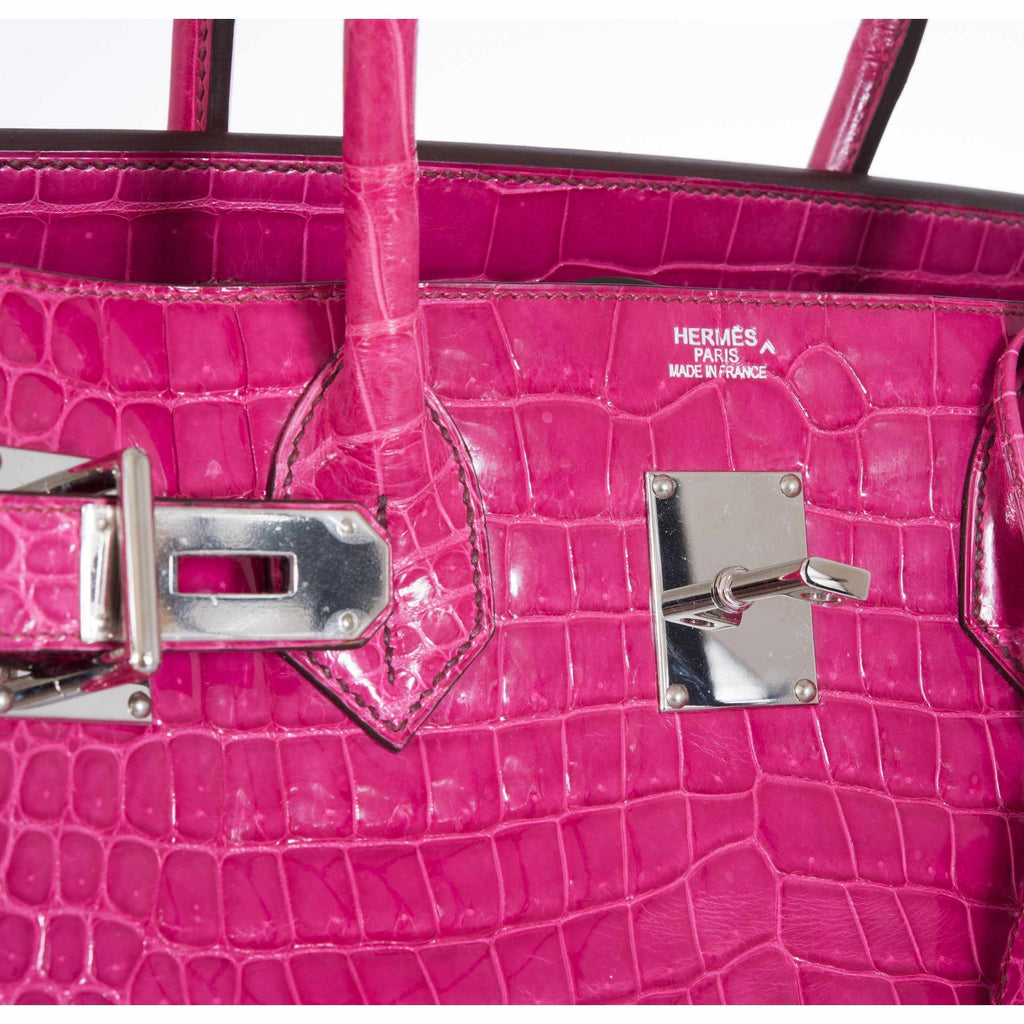 Hermès Birkin 42 JPG Jean Paul Gaultier Fuchsia Porosus Crocodile Palladium Hardware